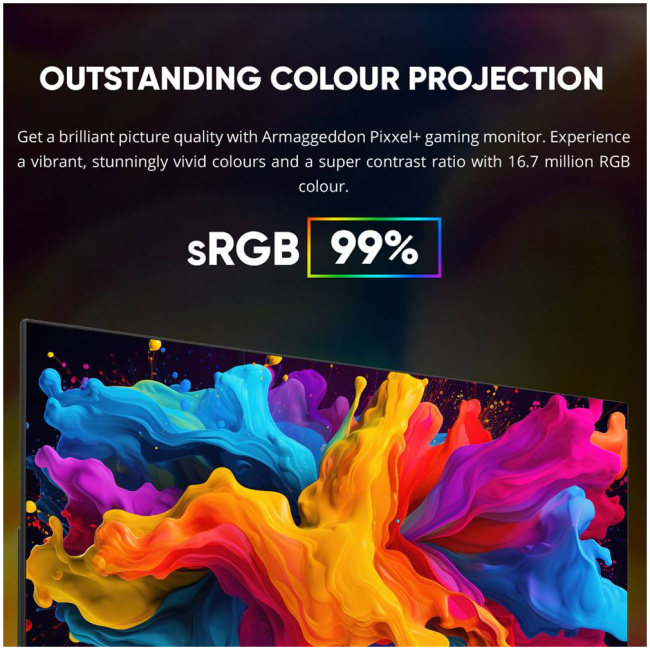 Armaggeddon PF24HD Super-100 IPS Frameless Monitor 100Hz Black - Image 8