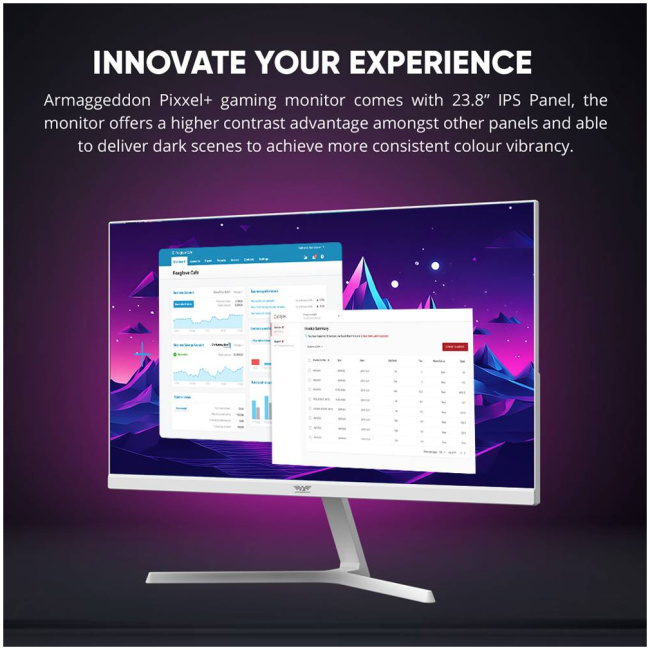 Armaggeddon PF24HD Super-100 IPS Frameless Monitor 100Hz Black - Image 10