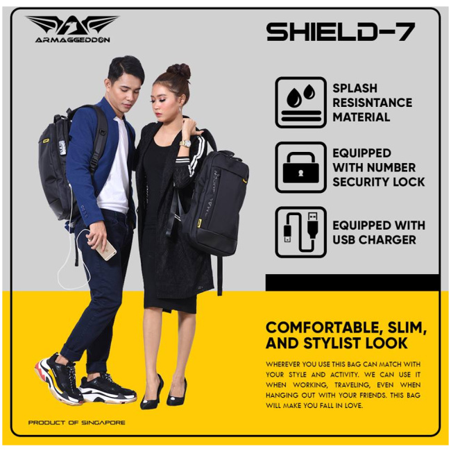 Armaggeddon SHIELD 7 Anti-Theft Gaming Bag Black - Image 5