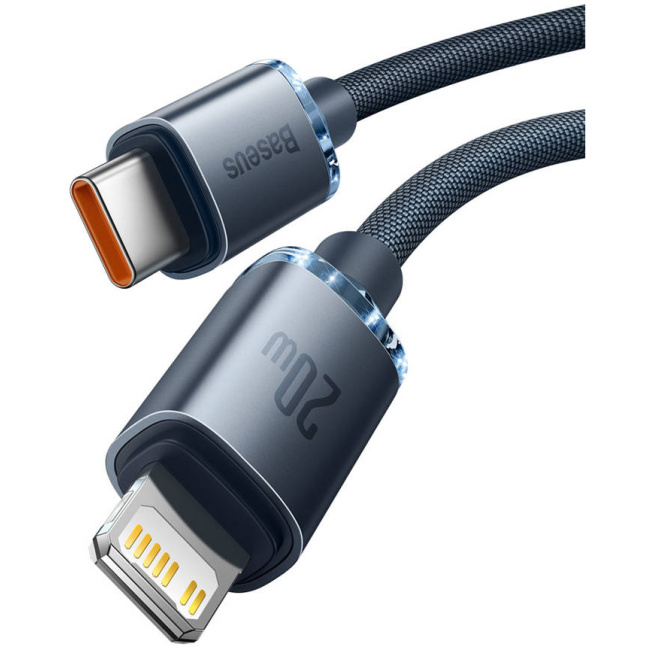 Baseus Cable Lightning to USB-C Crystal Series 2.0m White - Image 2