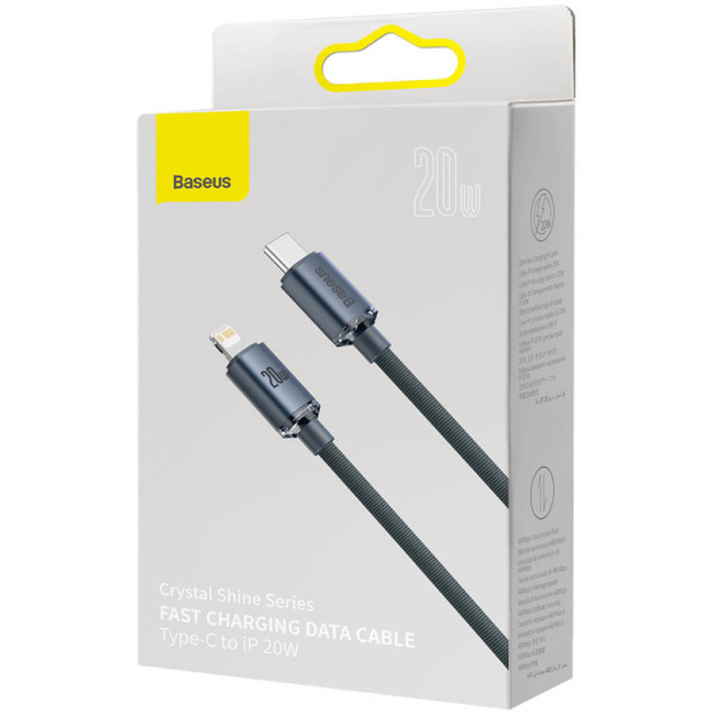 Baseus Cable Lightning to USB-C Crystal Series 2.0m White - Image 11