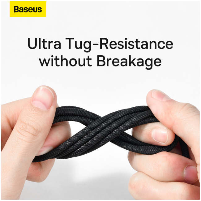 Baseus Cable USB-C to USB-C Tungsten Gold 240W 3.0m Black - Image 2