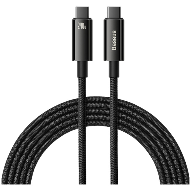 Baseus Cable USB-C to USB-C Tungsten Gold 240W 3.0m Black
