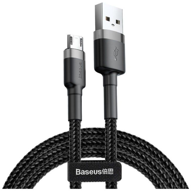 Baseus Cafule Braided MicroUSB Cable 2.4A 1.0 m Gray