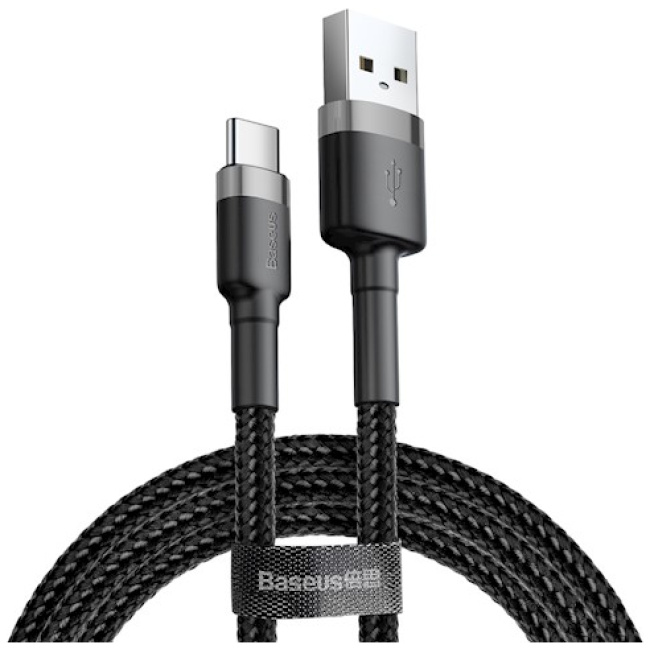 Baseus Cafule Braided Type-C Cable 2.0A 2.0m Grey - Image 2