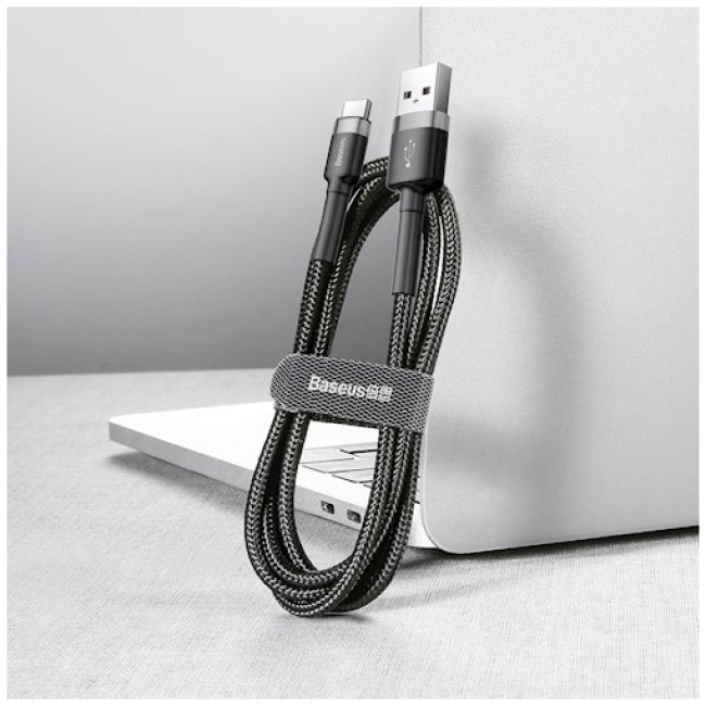 Baseus Cafule Braided Type-C Cable 2.0A 2.0m Grey - Image 10