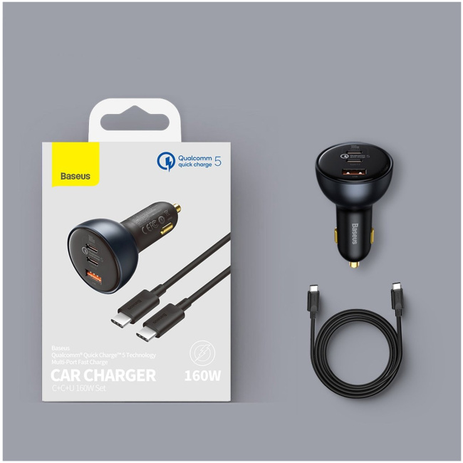 Baseus Car Charger 160W Qualcomm Quick Charge 5 - Image 7