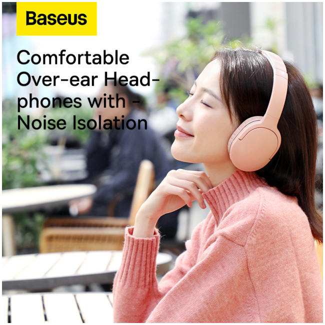 Baseus Encok Wireless Headphone D02 Pro Pink - Image 3