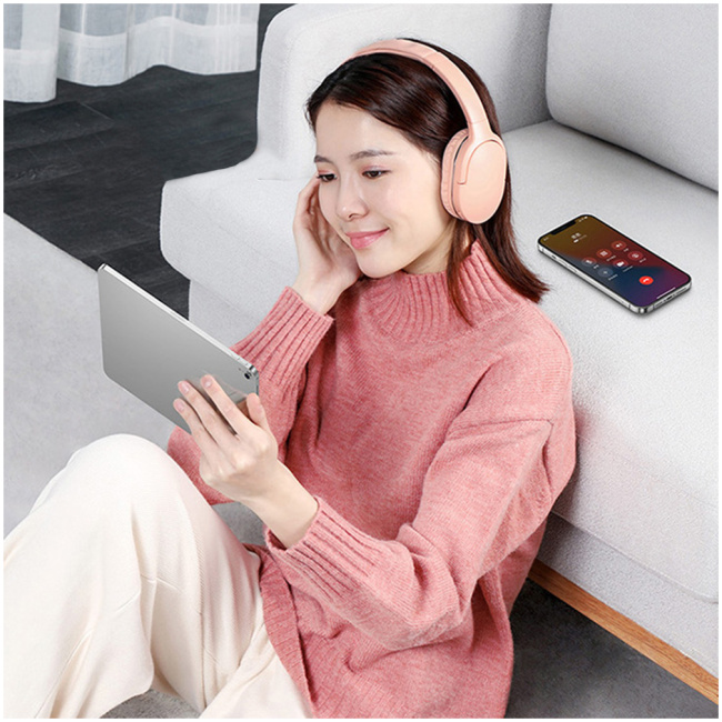 Baseus Encok Wireless Headphone D02 Pro Pink - Image 5