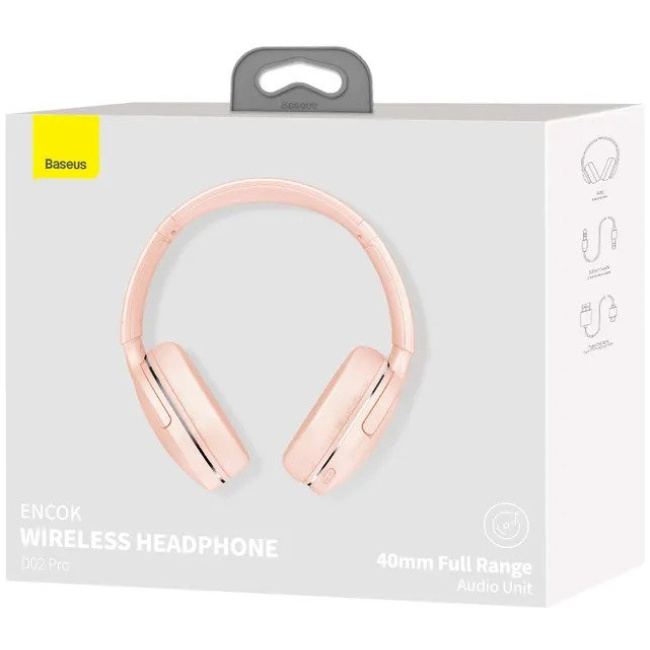 Baseus Encok Wireless Headphone D02 Pro Pink - Image 9
