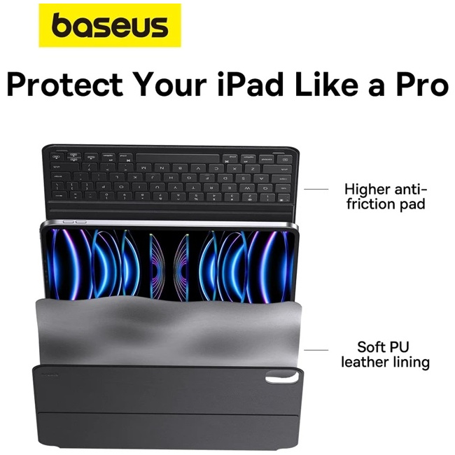 Baseus IT Bluetooth Keyboard with Magnetic Case Pad 10 2022 10.9'' - Image 6