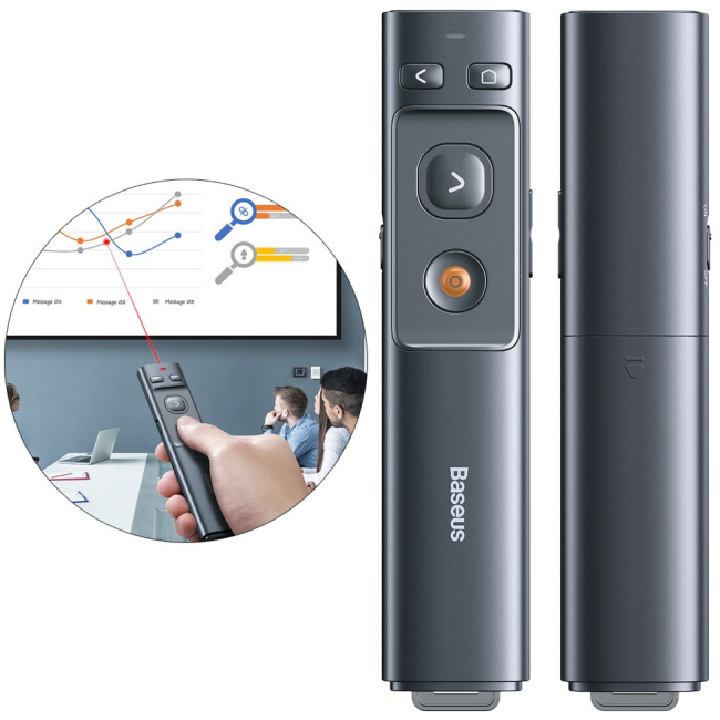 Baseus OrangeDot Wireless Laser Presenter Grey - Image 5