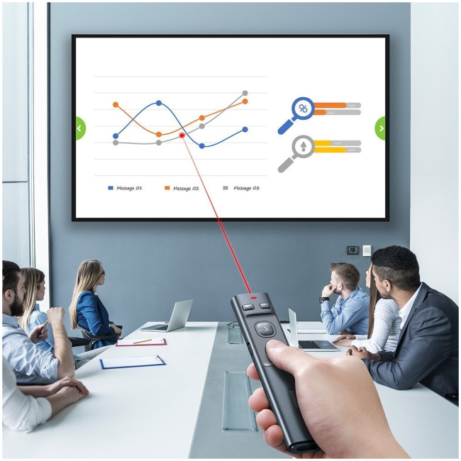 Baseus OrangeDot Wireless Laser Presenter Grey - Image 6