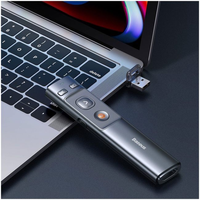 Baseus OrangeDot Wireless Laser Presenter Grey - Image 7