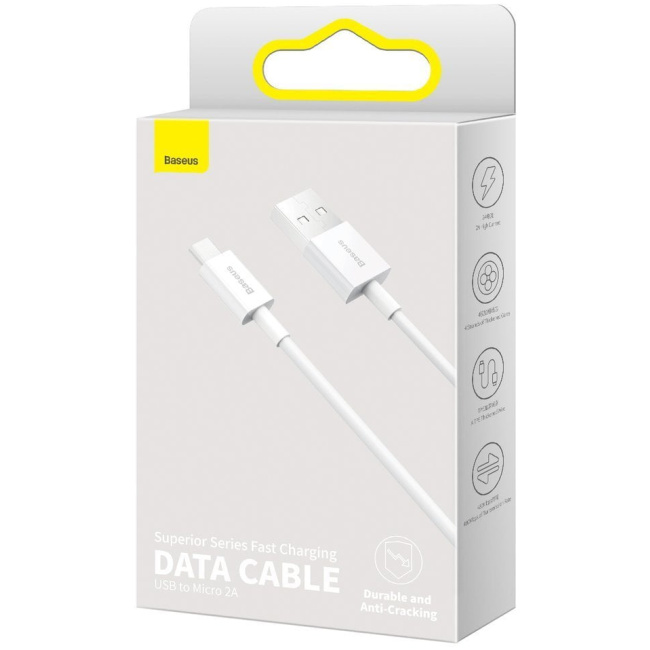 Baseus Superior Series  USB to Micro 2A 1m White - Image 3