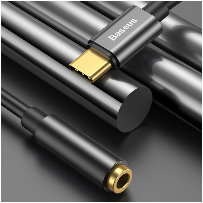 Baseus Type-C Male to 3.5mm Female Adapter L54 Bla - Image 11