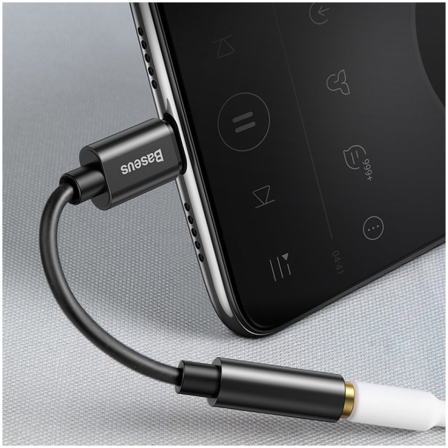 Baseus Type-C Male to 3.5mm Female Adapter L54 Bla - Image 14