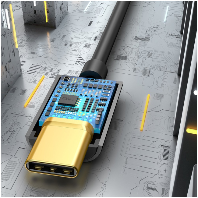 Baseus Type-C Male to 3.5mm Female Adapter L54 Bla - Image 9
