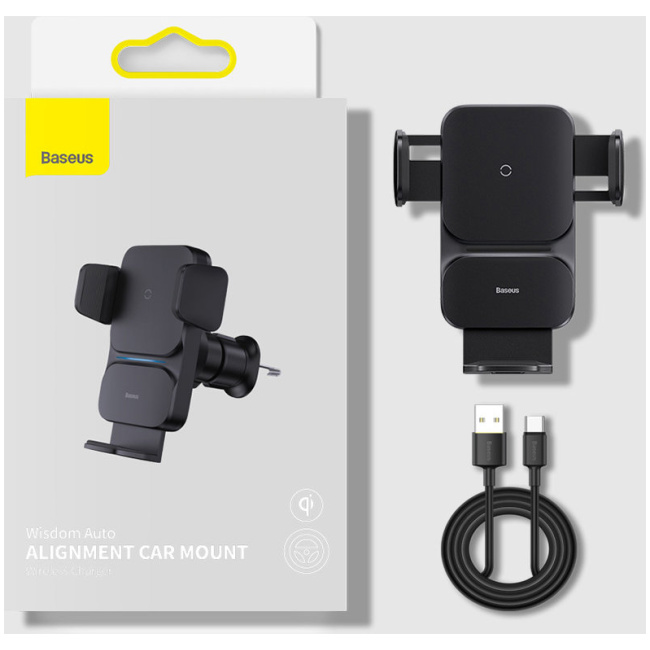 Baseus Wisdom Auto Alignment Car Mount Wireless Charger QI 15W - Image 3