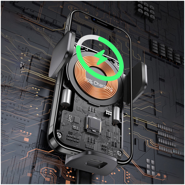 Baseus Wisdom Auto Alignment Car Mount Wireless Charger QI 15W - Image 8