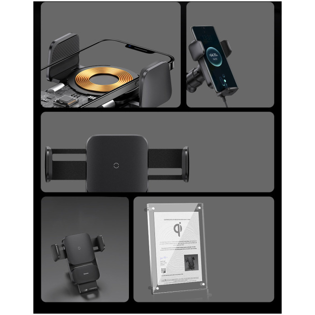 Baseus Wisdom Auto Alignment Car Mount Wireless Charger QI 15W - Image 10