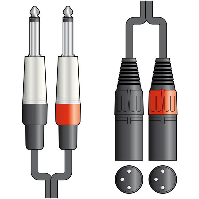 Chord Classic 2XLRM-2x6.3MM 0.75m 190.033UK - Image 2