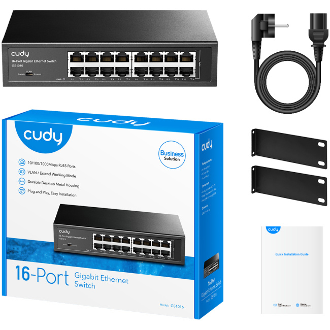 Cudy GS1016 16-Port Gigabit Ethernet Switch R/M with UK Plug - Image 5
