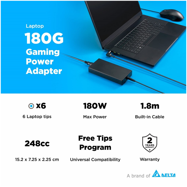 Innergie 180G Laptop Power Adapter 180W UK With 5 Laptop Tips - Image 2