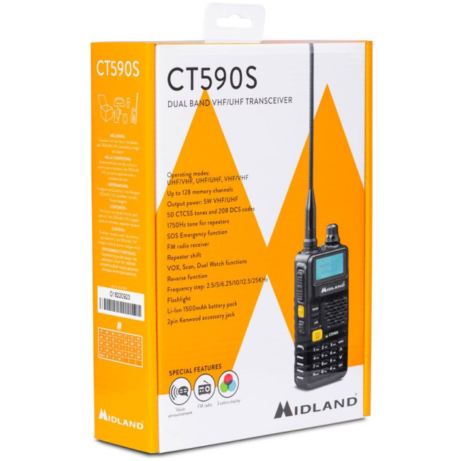 Midland CT590S Dual Band VHF/UHF Amateur Radio Black - Image 5