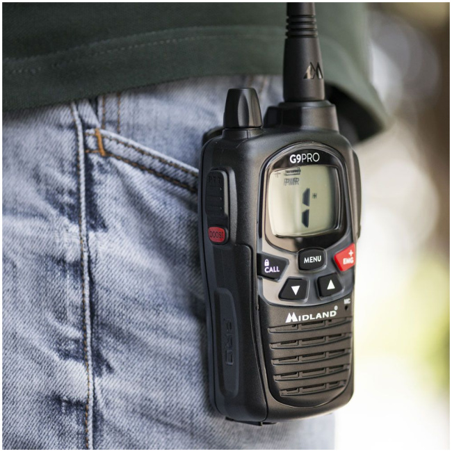 Midland G9 Pro IPX4 Waterproof PMR Radio with Long Antenna (single) - Image 6