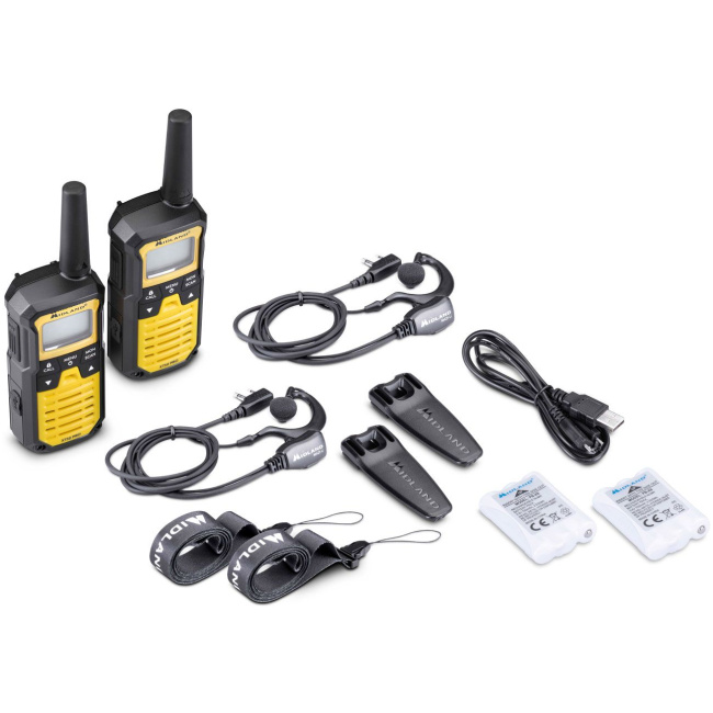 Midland XT50 Pro Hobby & Work Walkie Talkies Radios (pair) incl 2 x Earphones & Carry Case - Image 4