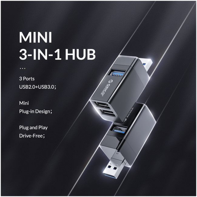 Orico USB-A Hub 3Port Mini Stick type MINI-U32 - Image 2