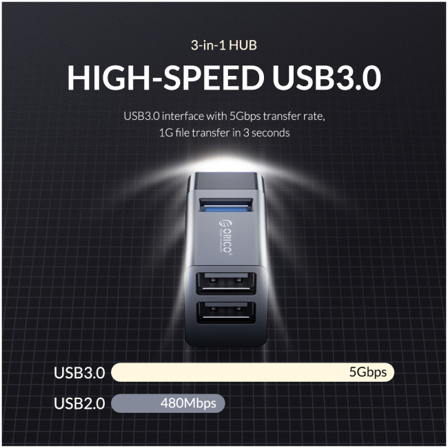 Orico USB-A Hub 3Port Mini Stick type MINI-U32 - Image 4