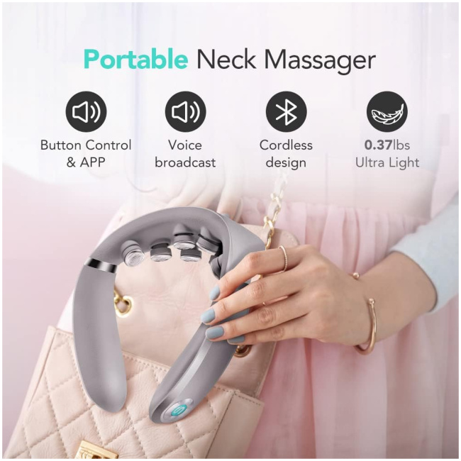 SKG Neck Massager Pulse-Heat-APP-Multiple Heads G7 Pro - Image 5