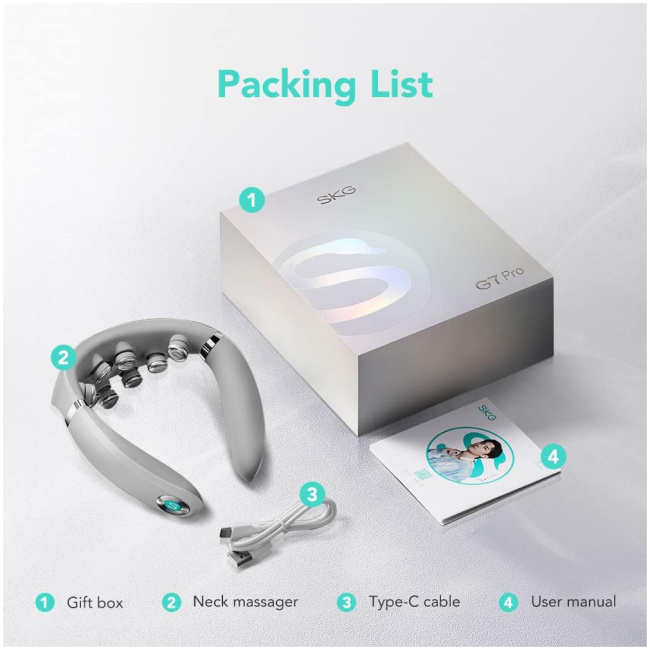 SKG Neck Massager Pulse-Heat-APP-Multiple Heads G7 Pro - Image 9