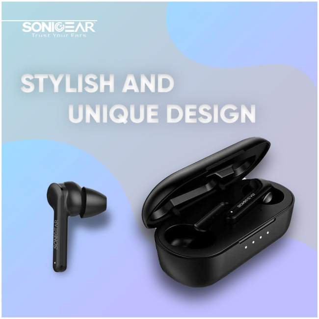 SonicGear EARPUMP TWS 5 PRO IPX5 Earphones Black - Image 2