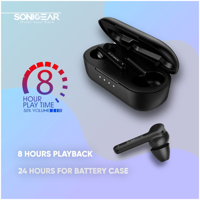 SonicGear EARPUMP TWS 5 PRO IPX5 Earphones Black - Image 4