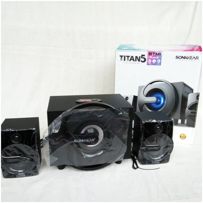 SonicGear Titan5 2.1 PC Speakers BT/USB/FM/LED 40W - Image 4