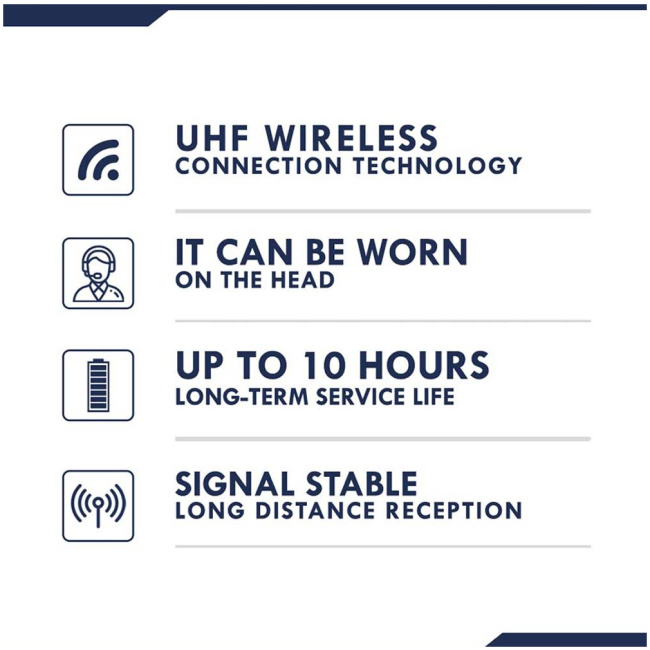 SonicGear WMH 100 UL Wireless Headset Microphone - Image 7