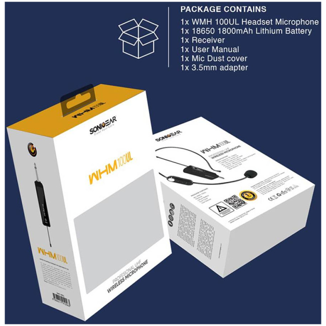 SonicGear WMH 100 UL Wireless Headset Microphone - Image 9