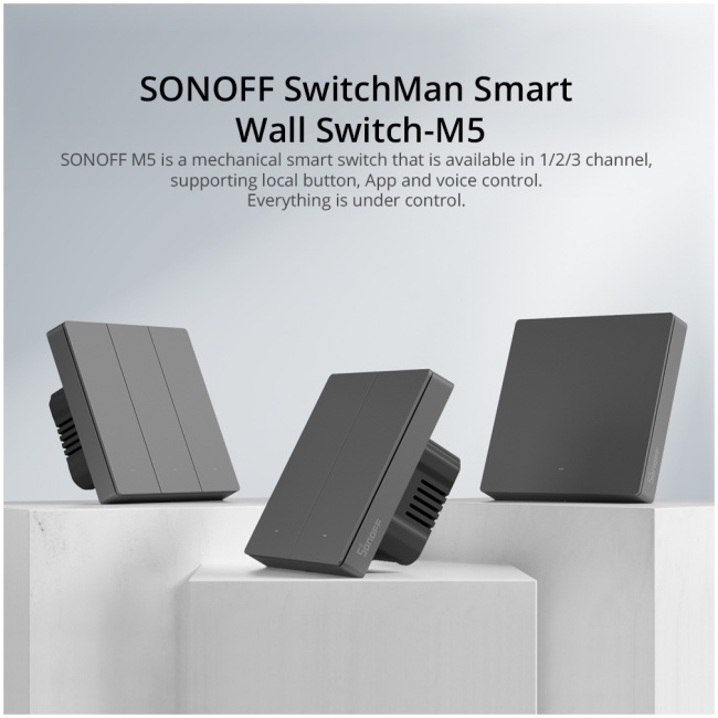 Sonoff M5 UK 2C (2 Buttons ) WiFi Smart Wall Mechanical Switch - Image 2