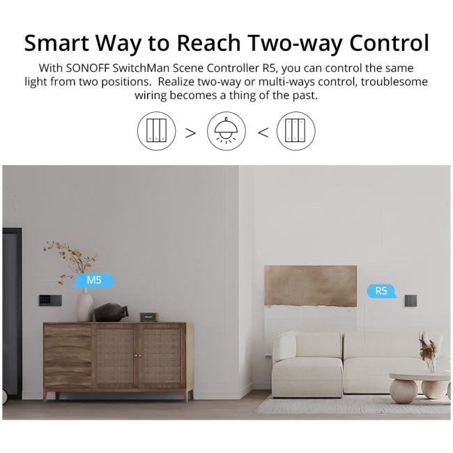 Sonoff M5 UK 2C (2 Buttons ) WiFi Smart Wall Mechanical Switch - Image 15