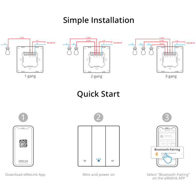 Sonoff M5 UK 2C (2 Buttons ) WiFi Smart Wall Mechanical Switch - Image 4