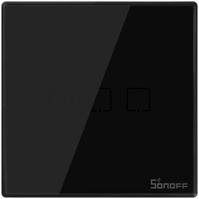 Sonoff T3 UK 3C WiFi Smart Wall Touch Switch Black - Image 2