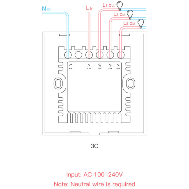 Sonoff T3 UK 3C WiFi Smart Wall Touch Switch Black - Image 12
