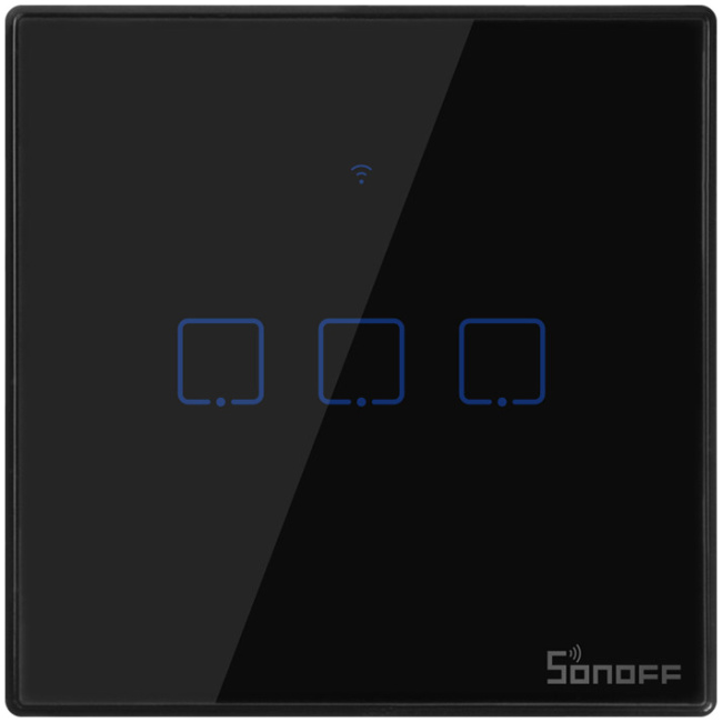 Sonoff T3 UK 3C WiFi Smart Wall Touch Switch Black