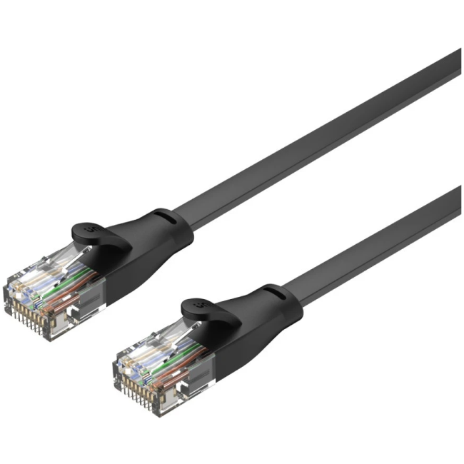 Unitek C1811GBK Flat Patch Cable CAT6 Black 3.0m