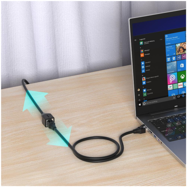 Unitek C1896BK-0.5M CAT6 M-F Extension Cable 0.5m - Image 5