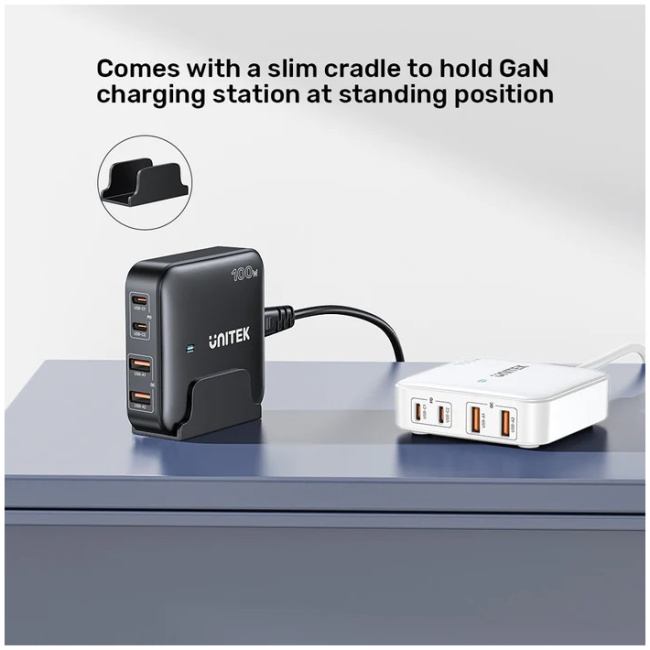 Unitek Charge Desktop 100W 4in1 GaN Charger Black P1229ABK - Image 6