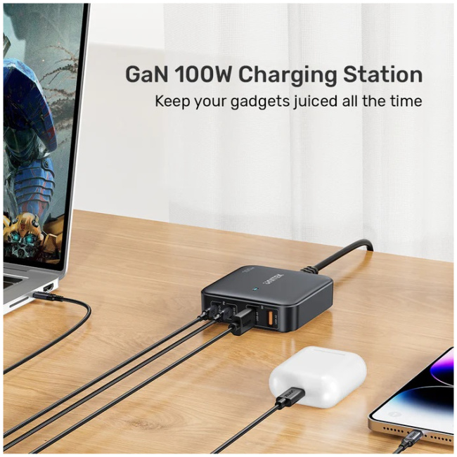 Unitek Charge Desktop 100W 4in1 GaN Charger Black P1229ABK - Image 9
